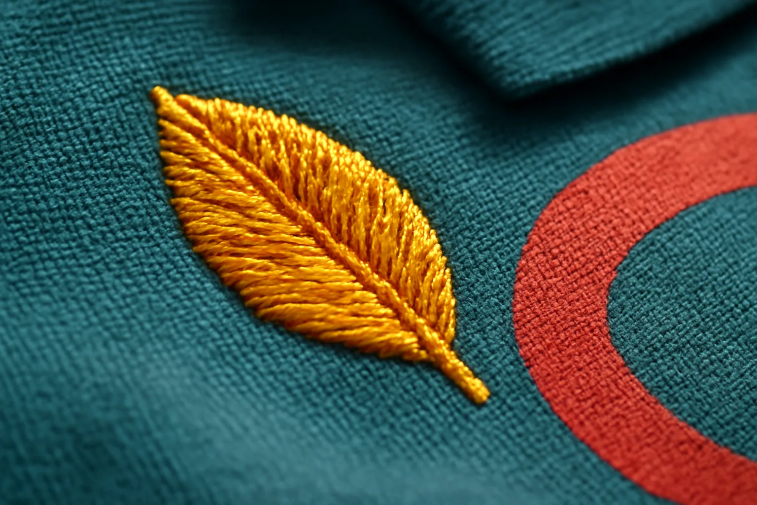 Final garment shows excellent embroidery clarity and vibrant printing for a premium finish.