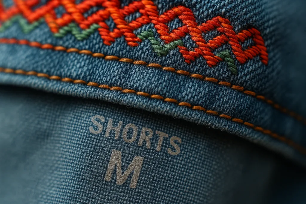 embroidery print size label detail embroidery print size label detail