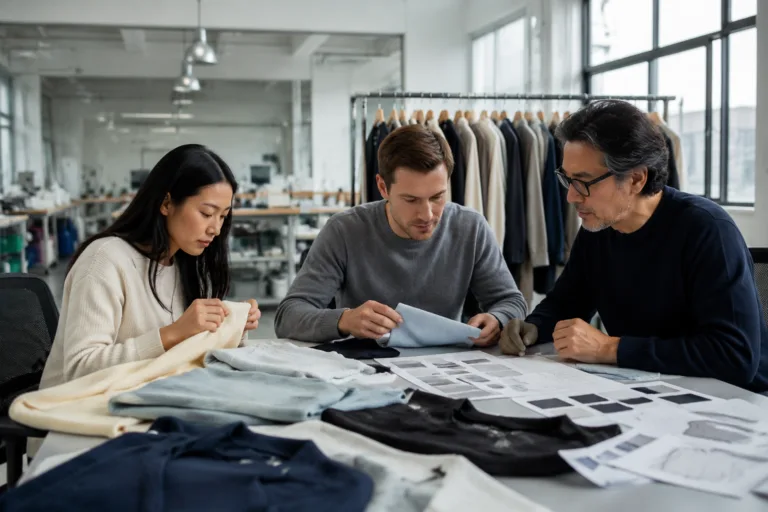 A manufacturer-style planning scene for private label development and sampling decisions.