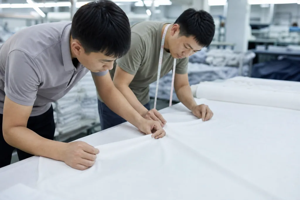 t shirt fabric skew relaxation control