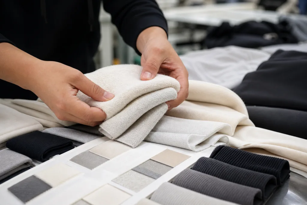 private label hoodie line fabric selection private label hoodie line fabric selection