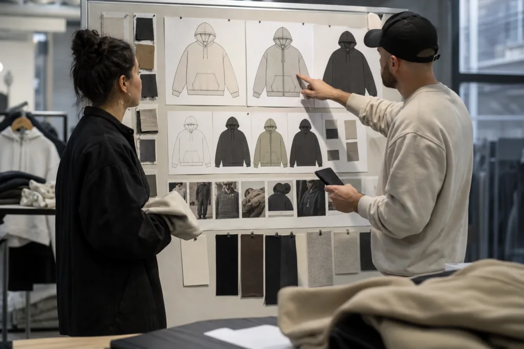 private label hoodie line planning board private label hoodie line planning board